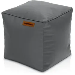 Green Bean Indoor Hocker, Grau, Rechteckig 40x40 cm - Multifunktionaler Sitzpouf für dein Zuhause – ideal als Hocker oder Fußhocker, mit pflegeleichtem Kunstlederbezug und modernem Design, perfekt für Wohnzimmer, Schlafzimmer oder Büro.