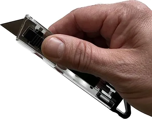 jameitop® Mini Cutter kleines Messer mit Sicherheitsklinge - Rückzugautomatik z.B Schlüsselanhänger/Basteln