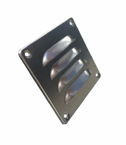 Lüftungsgitter Edelstahl 120 x 120 mm, incl. Insektenschutz Schrauben und Dübel