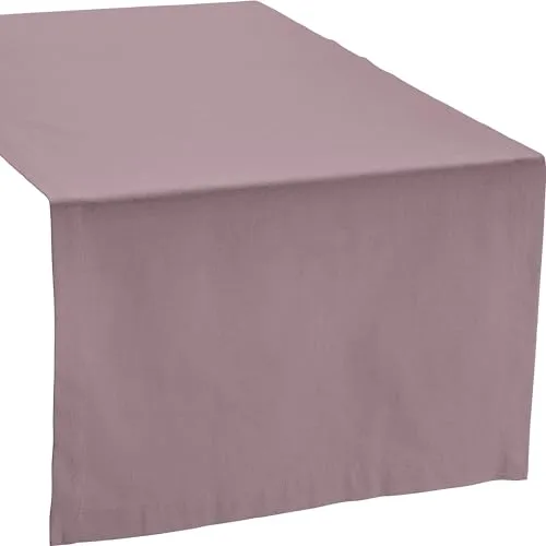 REDBEST Tischläufer Tulsa Baumwolle Mauve Größe 50x150 cm in lila von REDBEST