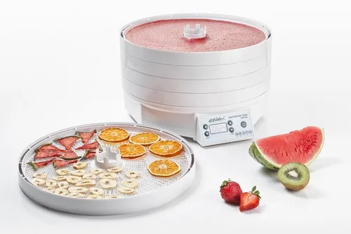 EZIDRI Snackmaker FD500 Digital - Leistungsstarker Dörrautomat - Dörrautomaten für gesunde Snacks, mit großer Kapazität (5 Siebe erweiterbar auf 15) und präziser Temperaturregelung (30-60°C) für optimale Trocknung.