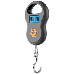 Digitale Kofferwaage bis 50kg mit LCD-Display und blauer Hintergrundbeleuchtung
