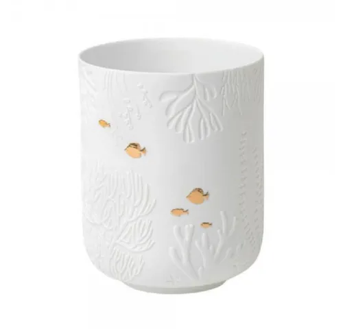 Räder Kerzenhalter Design Windlicht Unterwasserwelt Fische Weiß (13,2cm) - Kerzenständer mit einzigartigem Unterwasserwelt-Design, handgefertigt und nachhaltig. Perfekt für stimmungsvolle Akzente in jedem Zuhause.