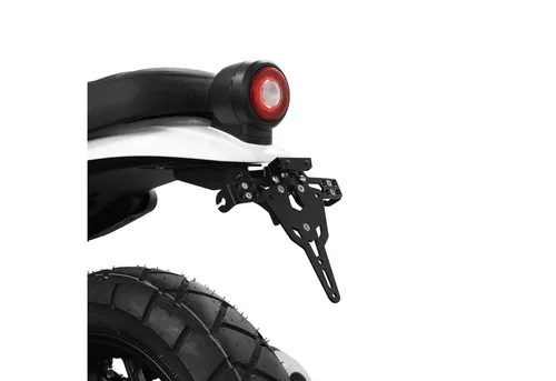 ZIEGER Kennzeichenhalter Pro für Yamaha XSR125 - Hochwertiger Kennzeichenhalter für Yamaha XSR125, schwarz pulverbeschichtet, verstellbarer Neigungswinkel und Blinkerhalter. Keine Verkleidungsänderungen nötig, ABE-frei und optimaler Halt für sportliche Optik.