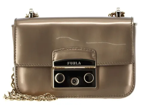 Furla Schultertasche Metropolis Mini - Elegante FURLA Schultertasche Metropolis Mini aus hochwertigem Leder. Mit glänzender Optik und goldfarbener Kette ist sie der perfekte modische Begleiter für Ihre Essentials.