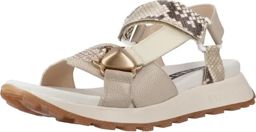 Hispanitas Maui CHV253896 (36/taupe) - Wanderschuhe mit weich gepolsterter Decksohle, rutschhemmender Laufsohle und praktischem Klettverschluss für hohen Tragekomfort im Reptil-Look.