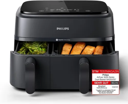 Philips Airfryer Dual Basket 3000 Series, 9L