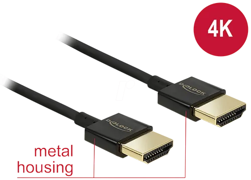 DELOCK 85117 - High Speed HDMI Kabel mit Ethernet, 0,25 m