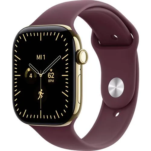 Apple Watch Series 12 GPS + Cellular 46 mm Titangehäuse Sport Band Burgunder M/L