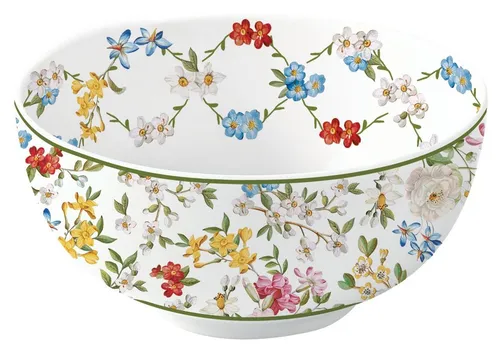 EasyLife Dessertschale Garden Dreams, Porzellan, Spülmaschinengeeignet, Mehrfarbig, Blumenranken, H: 5.5cm