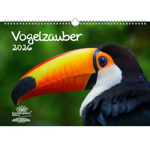 Vogelzauber DIN A3 Kalender für 2026 Vogel - Seelenzauber