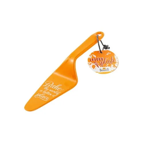 Birkmann, Colour Kitchen Tortenheber mit Spruch, Orange, 26 x 6 cm, Kunststoff, spülmaschinengeeignet, 429727
