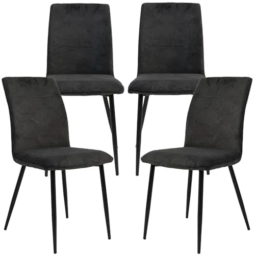 TRISENS Polsterstuhl Mora - Stilvolle Essstühle in 4 Farben - Moderne Polsterstühle mit hochwertigem Stoffbezug und bequemer Polsterung, ideal für Küche, Esszimmer oder stilvolle Büros. Wählen Sie aus 4 trendigen Farbvarianten für Ihr Zuhause.