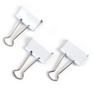 Produktbild RAPESCO Foldbackklammern 1493, 19mm, weiß, aus Metall, 80 Stück