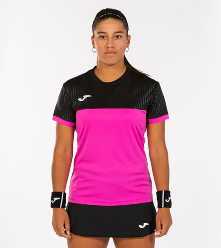 Joma Tennis-Shirt Montreal (100% Polyester) rosa/schwarz Damen, Größe: XXL