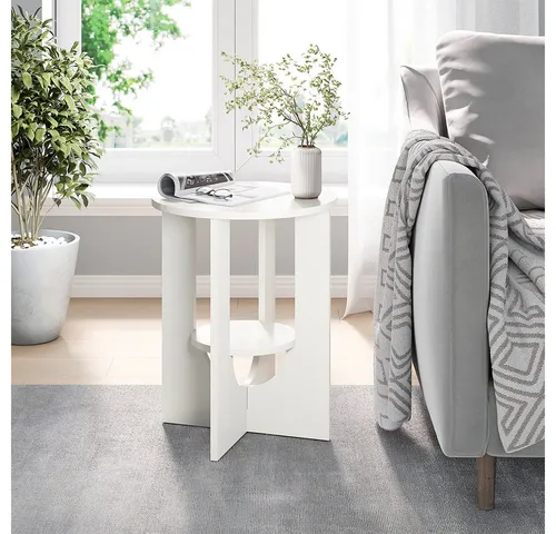 Vicco Couchtisch Vareo, Weiß, 40 x 40 cm