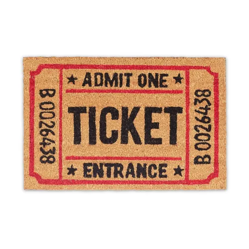 Fußmatte Ticket Kokosmatte Fußabstreifer Eingangsmatte Türmatte Türvorleger