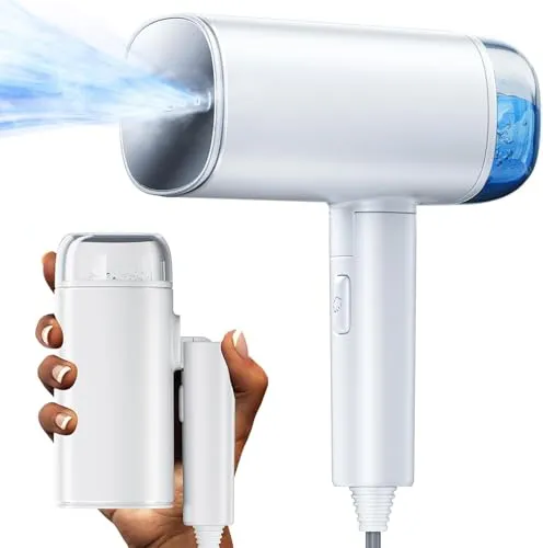 Mioduro Reisebügeleisen Dampf Mini - Reise-Dampfbügelstationen mit faltbarem Design, ideal für Geschäftsreisen. Glättet Falten schnell und einfach, perfekt für alle Stoffarten.