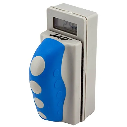 JAD WD-802 Aquarium Magnet Scheibenreiniger mit integriertem Thermometer Größe M Stärke bis 0,95cm Scheibenputzer Reinigungsmagnet digitales Thermometer