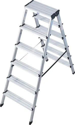 KRAUSE Doppelleiter Dopplo, 2 x 6 Stufen, 120359 von Krause