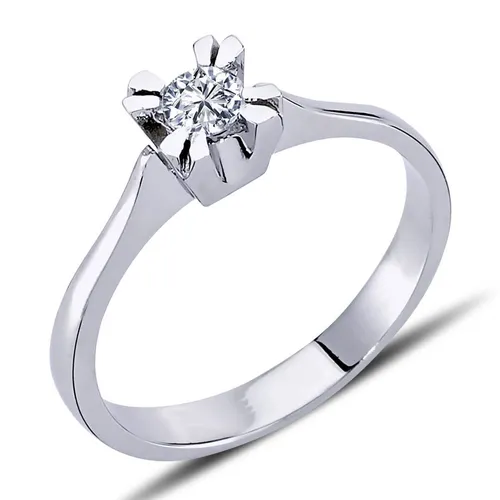 0,25 Carat Solitär Diamant Ring aus 14 Karat Weißgold