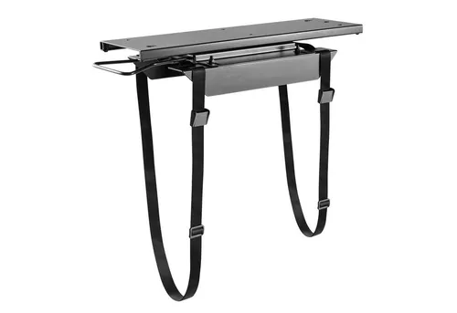 CAVO Desktop PC-Halterung CH-B-360 - Ausziehbar & Drehbar 360° - KFZ Einbau Halterung für alle PC-Größen bis 10 kg, mit reißfesten Gurten für sicheren Halt und ergonomischen Komfort am Arbeitsplatz.