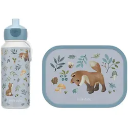 Mepal Pausenset Campus Little Dutch - Brotdosen Set für Kinder mit robustem Design. Enthält eine Pop-up Trinkflasche (400 ml) und eine Lunchbox (750 ml), ideal für Schule und Ausflüge, spülmaschinenfest und BPA-frei.
