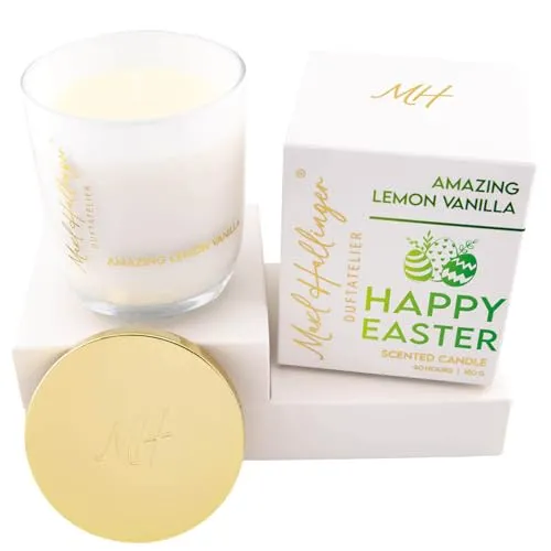Hallingers Genuss Manufaktur Ostern Duftkerze aus Sojawachs bis 40h Maxl Hallinger, scented candle, Duftkerzen im Glas