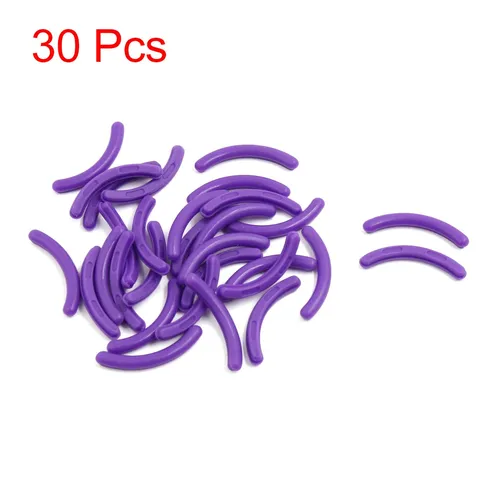 30Stück Lila Gummi Damen Kosmetik Make-up Wimper Lockenwickler Nachfüllen Ersatz