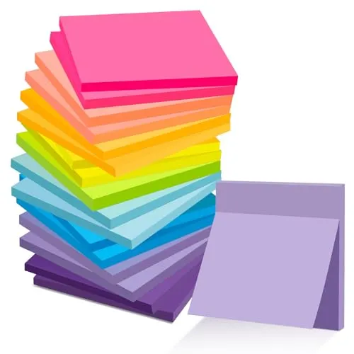 Haftnotizen 76x76mm,9 Farben,stark haftend zum Beschriften 18