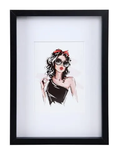 IDEAL TREND Brasil Holz Bilderrahmen Bilder Foto Rahmen Fotorahmen Wanddeko Collage Poster HR-15: Farbe: Schwarz | Format: 10x15