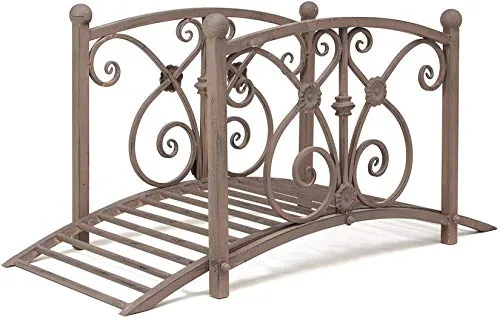 Dekoleidenschaft Deko-Brücke Bachlauf aus Metall in Rost-Optik