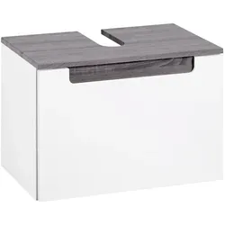 Hochglanz Weißer Waschbeckenschrank 60cm von Held