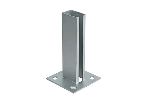 ESTEXO Aufschraubhülse Pfostenträger 40x60 mm Doppelstabmatten Zaun Pfosten Verzinkt