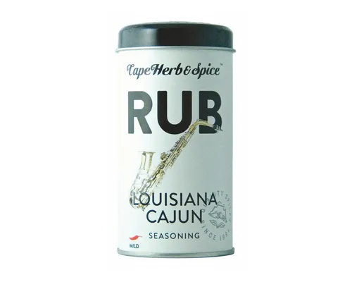 Cape Herb & Spice Rub, Louisiana Cajun 100 g - Entdecken Sie den intensiven Südstaaten-Geschmack mit dieser Gewürzmischung. Ideal für Fleisch, Fisch und Gemüse, sorgt sie für ein kraftvolles Aroma und verleiht Ihren Gerichten eine besondere Note.
