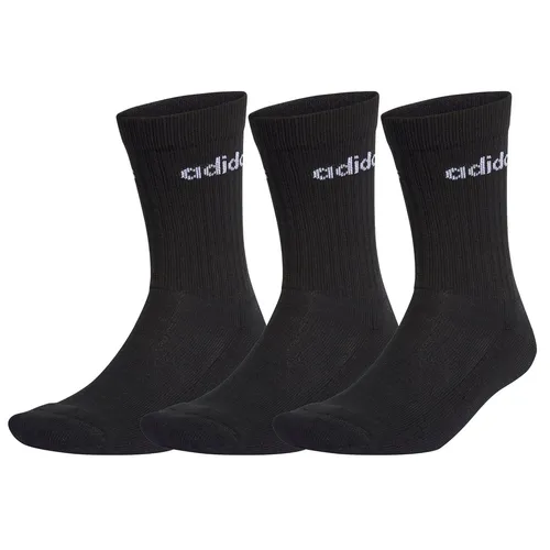 adidas Sportsocken Crew Half Cushioned Schriftzug schwarz 3er, Größe: 46-48
