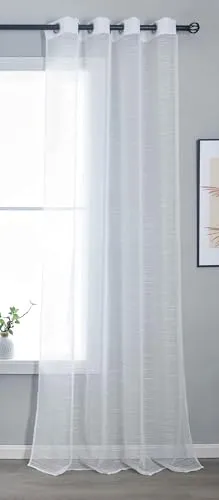 Gardinenbox Gardine »Dresden« Ösen HxB 245x135 cm Natur Raffhalter filigran leicht modern elegant Linienmuster 202440