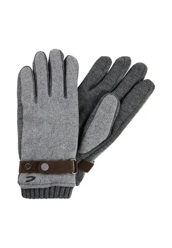 camel active Strickhandschuhe Gloves M - Hochwertige Handschuhe aus Wolle und Polyester, mit Lederkontrast für zusätzlichen Stil und Wärme – ideal für kalte Tage.