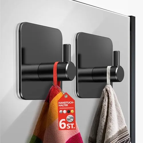 4smile Handtuchhaken ohne Bohren in schwarz von 4smile