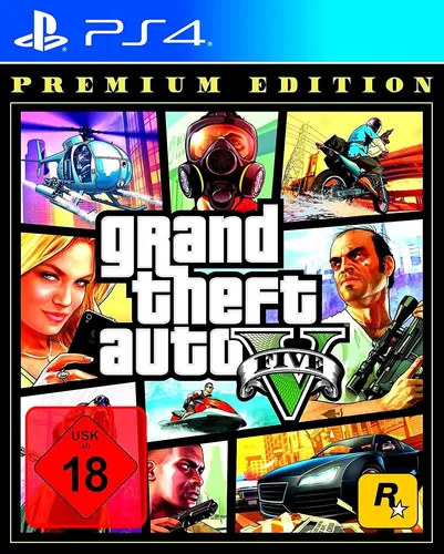 Grand Theft Auto V Premium Edition - PS4 - Spiele für PlayStation 4, erlebe die umfangreiche Welt von Los Santos mit exklusiven Inhalten und Features in der Premium Edition.