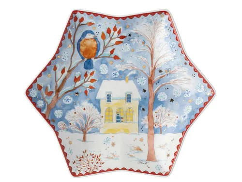 Hutschenreuther Schale Sammelserie 2022 Sternschale 24 cm Weihnachtsabe., Porzellan, (Schüsseln & Schalen)