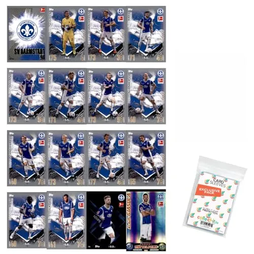 Bundle mit Topps Match Attax Bundesliga - 2023/24 - Mannschaftspaket - SV Darmstadt 98 + Exklusive Collect-it Hüllen