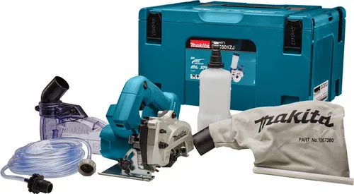 MAKITA DCC501ZJ - 18V LXT Diamantsäge 125mm - Sägen für präzise Schnitte, flexibel im Einsatz dank feuchter und trockener Nutzung, ideal für Profis und Handwerker.