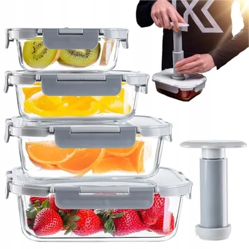 KADAX 4er Set Vakuumbehälter aus Glas
