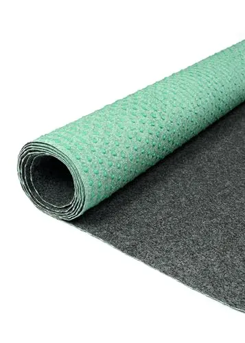 TAPISO Pemba Rasenteppich Kunstrasen Dunkelgrau Höhe:4 mm Kunstrasenteppich mit Noppen Wetterfest Schnelltrocknend Outdoor Balkon Terrasse Garten 100 x 210 cm