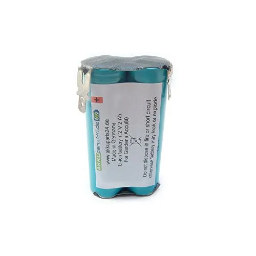 Li-Ion Ersatz-Akku 7,2V 2000mAh für Gardena ACCU 80 Accu80 Grasschere Rasenkantenschere Strauchschere