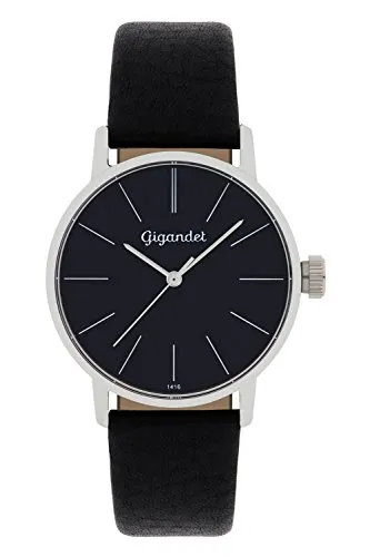 Gigandet Damenuhr Minimalism Quarz Analog - Elegante Armbanduhr für Damen mit echtem Kalbslederarmband und robustem Edelstahlgehäuse. Ideal für jeden Anlass und zeitlos im Design.