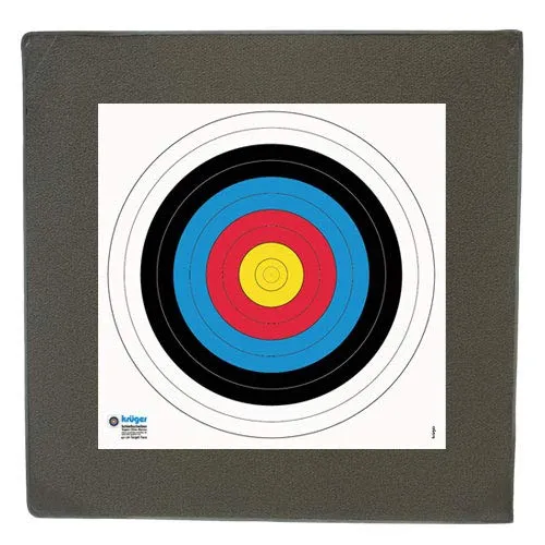 YATE Bogenschießen Zielscheibe Sandwich 60cm x 60cm x 21cm bis 60 lbs (Pfund) Bogensport Bogenschießscheibe Bogenzielscheibe mit 2 Scheibenauflagen 40cmx40cm Indoor & Outdoor