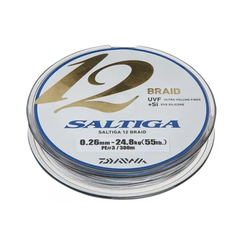 Daiwa SALTIGA 12 BRAID Multi-Color 0,26mm - 300m Spule geflochtene Schnur