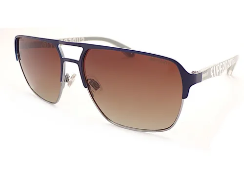 Superdry SDS 5042 Sonnenbrille Matt Blau Kristall Grau W/ Gradient Braune Linsen